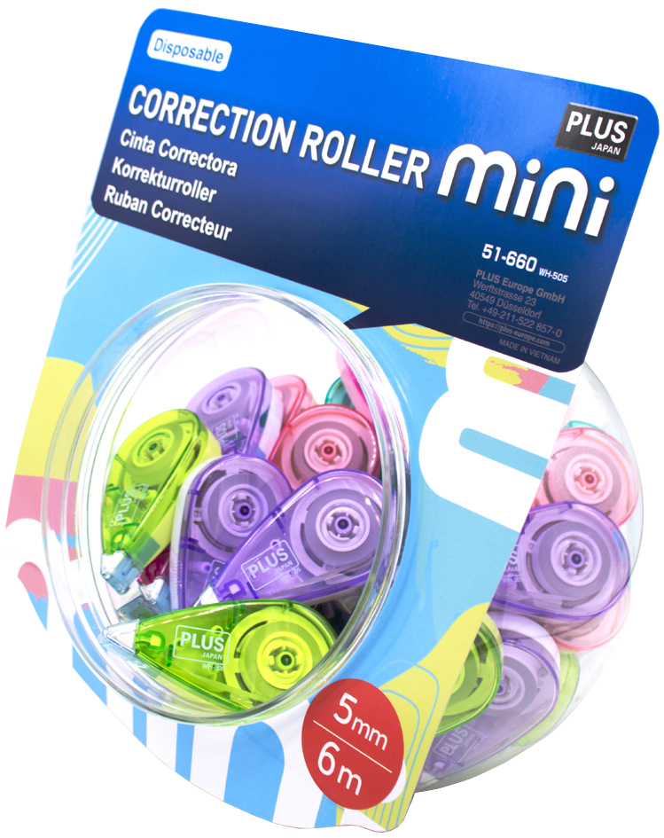 PLUS JAPAN Korrekturroller Mini Pastel Candy Jar, 5 mm x 6 m von PLUS JAPAN