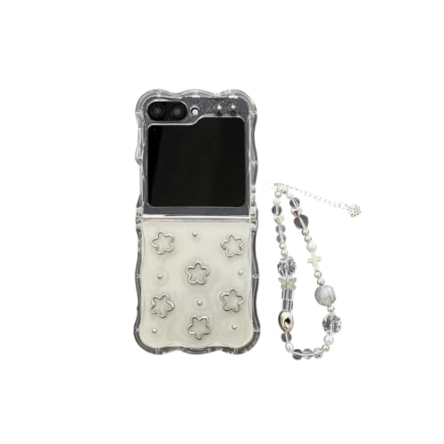 PLXBYC Niedliche Schutzhülle für Samsung Galaxy Z Flip 6, leicht, luxuriös, 3D-Blumen- und Schmetterling-Design, faltbare Handyhülle mit Handgelenkkette, für Mädchen, Damen, Blumen PLXBYC Niedliche Schutzhülle für Samsung Galaxy Z Flip 6, leicht, luxuriös, 3D-Blumen- und Schmetterling-Design, faltbare Handyhülle mit Handgelenkkette, für Mädchen, Damen, Blumen von PLXBYC