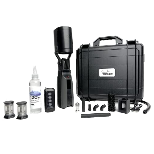 PMI SmokeGENIE Nebelmaschine, tragbare kabellose Rauchmaschine mit Fernbedienung für Fotografie, Veranstaltungen im Freien, Partys, Bühneneffekte, Hochzeiten oder Halloween (professionelles Set) von PMI