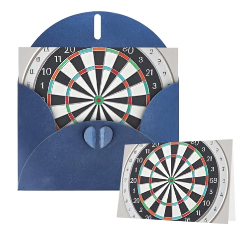 PMQAGNKSMQ Grußkarten, 20,3 x 15,2 cm, Blanko-Notizkarten, Dartscheibe, Grußkarte, faltbar, blanko, Grußkarten mit Umschlägen, Dankeskarte, Blanko-Karte für alle Anlässe PMQAGNKSMQ Grußkarten, 20,3 x 15,2 cm, Blanko-Notizkarten, Dartscheibe, Grußkarte, faltbar, blanko, Grußkarten mit Umschlägen, Dankeskarte, Blanko-Karte für alle Anlässe von PMQAGNKSMQ