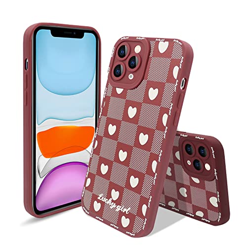 PNATEE Silikon Hülle für iPhone 11 Pro Max (6.5 inch), TPU Shockproof Gel Rubber Protection Handyhülle für iPhone 11 Pro Max, Kleines Rotes Herz von PNATEE