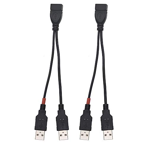 30cm USB Splitter Kabel PNGKNYOCN USB 2.0 Buchse auf Dual USB A Stecker Y Hub Adapterkabel für Computer und Handys etc. Nur EIN Anschluss für die Datenübertragung ( 2er Pack) von PNGKNYOCN