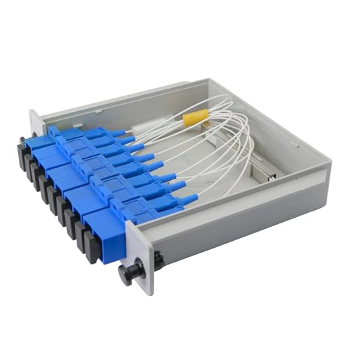 Glasfaser-Splitter PNGKNYOCN 1 x 8 Faserzweigkassetten Karteneinführung PLC-Splitter für CATV-Datennetzwerk, optisches Kommunikationssystem, Glasfaser-Testausrüstung, FTTH und FTTB von PNGKNYOCN