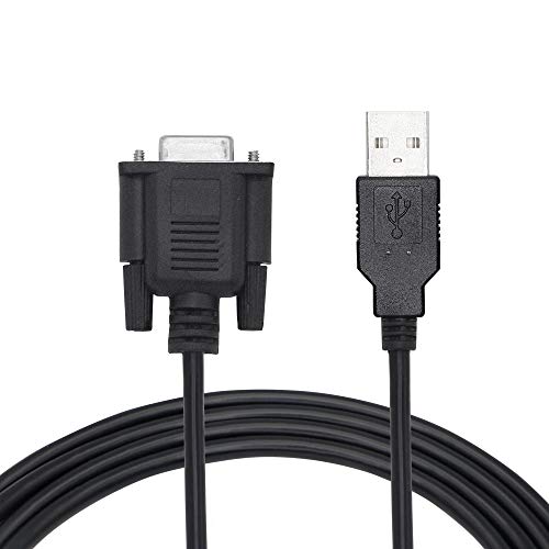KANGPING RS232 DB9 Buchse auf USB 2.0 PLC Serielles Kabel, nur für programmierbare Logiksteuerung, 1,8 m von PNGKNYOCN