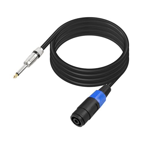 PNGKNYOCN 1/4" TS zu Speakon Kabel, 2M/6.6FT NL2FC 2 Pin Speakon Buchse zu 6.35mm (1/4") TS Mono Stecker Audio Verstärker Lautsprecher Kabel von PNGKNYOCN