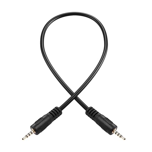 PNGKNYOCN 2.5mm Audio Aux Kabel, 2.5mm männlich zu männlich TRRS Stereo Headset Kopfhörer Buchse Anschlusskabel für Smartphone, Kopfhörer, Mp3 Player (Straight to Straight, 0.3M) von PNGKNYOCN