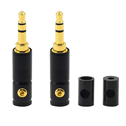 PNGKNYOCN 3,5mm-Audio-Klinkenstecker 3-polig Schweiß-Typ zum Selbermachen Mit 2,5 mm und 4,35 mm Hülsen für Reparatur und Ersatz von Stereo-Kopfhörern (2er-Pack) von PNGKNYOCN