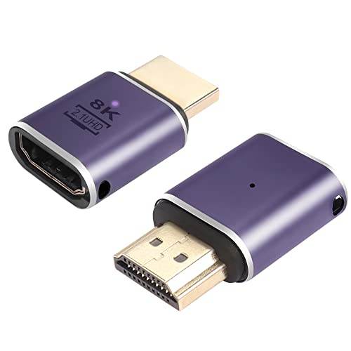 PNGKNYOCN 8K HDMI Adapter, 48Gbps HDMI 2.1 Stecker zu Buchse Extender Unterstützung 8K@60Hz, 4K@120Hz, HDR, eARC für HDTV,Laptop,Monitor,Projektor（2-Pack） von PNGKNYOCN