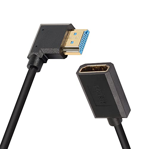PNGKNYOCN 8K HDMI kurzes Kabel, 0,3 m, 90 Grad Ultra High Speed Right Bend HDMI 2.1 Stecker auf Buchse, Verlängerungskabel, unterstützt 8K @ 60Hz, dynamisches HDR, HDCP 2.2 & 2.3, eARC (rechte Kurz) von PNGKNYOCN