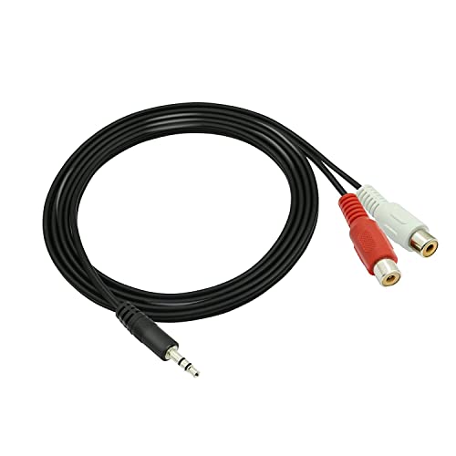 PNGKNYOCN AUX-RCA-Kabel, 3,5 mm auf 2 Cinch-Audiokabel, 1/8-Mini-Stecker männlich auf 2 Cinch-Buchsen, Stereo-Audio-Y-Adapterkabel für Smartphones, Tablets, Heimkino（1,5 m ） von PNGKNYOCN