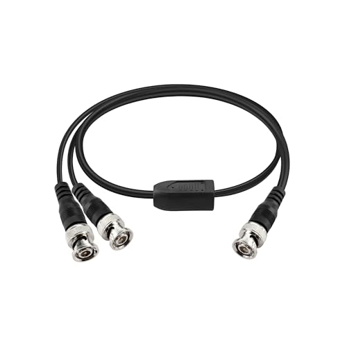 PNGKNYOCN BNC-Stecker auf Dual-BNC-Stecker-Adapterkabel BNC-Koaxial-Y-Splitter-Kabel für Kameras und Video-Ausrüstung（0.4m） von PNGKNYOCN