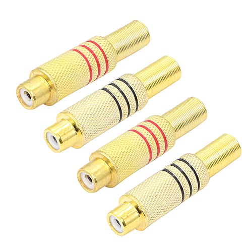 PNGKNYOCN Cinch-Audio-Anschluss, Schrauben, Audio-/Video-AV-Stereo-Buchse, mit Feder, Koaxial-Audio, vergoldeter Lötadapter, 4 Stück PNGKNYOCN Cinch-Audio-Anschluss, Schrauben, Audio-/Video-AV-Stereo-Buchse, mit Feder, Koaxial-Audio, vergoldeter Lötadapter, 4 Stück von PNGKNYOCN