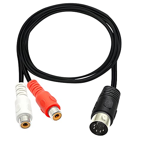 PNGKNYOCN Din 5-polig auf RCA Kabel 5-polig Din auf 2 RCA Buchse Audio Kabel für Bang&Olufsen, Naim, Quad, Stereoanlage (1.5m) von PNGKNYOCN