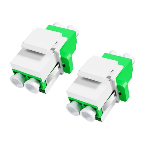 PNGKNYOCN Duplex LC-Glasfaserkoppler, LC-Glasfaserbuchse zu Buchsenmoduladapter für Patch-Panels und Wandplatten usw. (2 Pack) von PNGKNYOCN