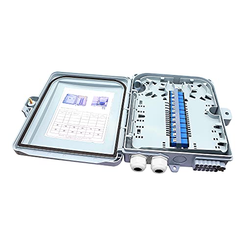 PNGKNYOCN 12 zentrale Faser Verteilerbox, FTTH Faser Abschluss Splitter Box, Geeignet für Innen Außen Glasfaser Splicing Windin PNGKNYOCN 12 zentrale Faser Verteilerbox, FTTH Faser Abschluss Splitter Box, Geeignet für Innen Außen Glasfaser Splicing Windin von PNGKNYOCN