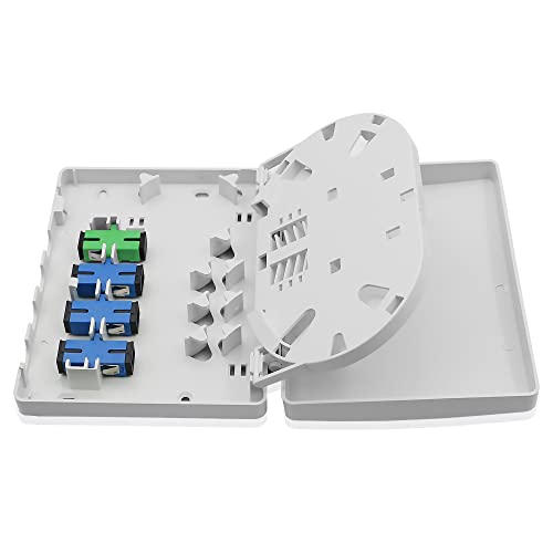 PNGKNYOCN FTTH Glasfaser-Verteilerbox mit 4 Anschlüssen, Glasfaser-Verteilerbox für SC, FC, E2000 Adapter PNGKNYOCN FTTH Glasfaser-Verteilerbox mit 4 Anschlüssen, Glasfaser-Verteilerbox für SC, FC, E2000 Adapter von PNGKNYOCN