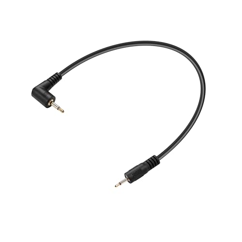 PNGKNYOCN Rechtwinkliges 2,5 mm Audio-Aux-Kabel, 90-Grad-Winkel 2,5 mm männlich auf 2,5 mm männlich TS Mono Headset Kopfhörer Audio-Adapterkabel(0,3M (90 Degree to Straight, 0.3M) von PNGKNYOCN