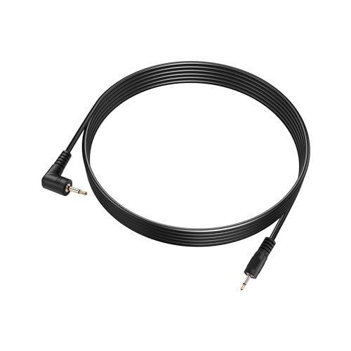 PNGKNYOCN Rechtwinkliges 2.5mm Audio Aux Kabel, 90 Grad Winkel 2.5mm Stecker auf 2.5mm Stecker TS Mono Headset Kopfhörer Audio Adapter Kabel（1.8M） (90 Degree to Straight, 1.8M) von PNGKNYOCN