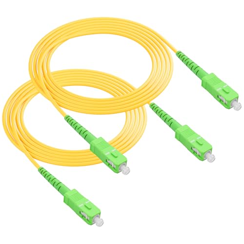 PNGKNYOCN SC Fiber Patch Cord, 2 Pack SC/APC zu SC/APC Single Mode Simplex Glasfaser Patch Kabel 9/125um OD-3.0mm Kompatibel OS1/OS2（3M/9.8FT） von PNGKNYOCN