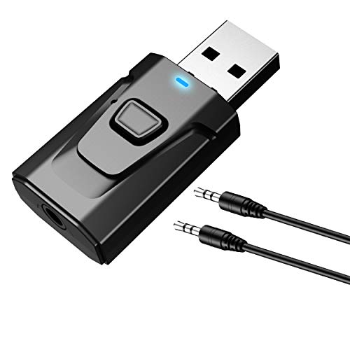 PNGKNYOCN USB Bluetooth 5.0 mit 3,5 mm AUX 4-in-1-Adapter für drahtlose Audio-Sender-Empfänger für TV/Home Audio-System von PNGKNYOCN