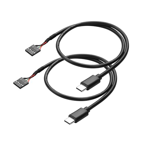 PNGKNYOCN USB-C Typ C zu USB Motherboard Header Kabel, USB-C Stecker zu Dupont 5 Pin Buchse 0.1"/2.54mm Pitch Kabel Cord 50CM/1.64FT (2-Pack) von PNGKNYOCN