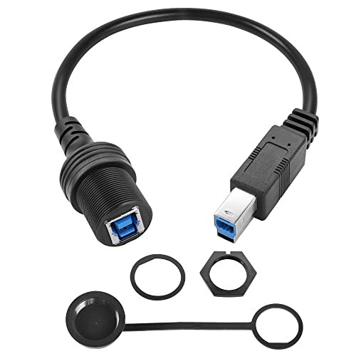 PNGKNYOCN USB Typ B 3.0 Mount Kabel, 0,3 m/1TF USB B 3.0 Drucker Scanner Stecker auf Buchse, Unterputz-Verlängerungskabel (gerade) von PNGKNYOCN