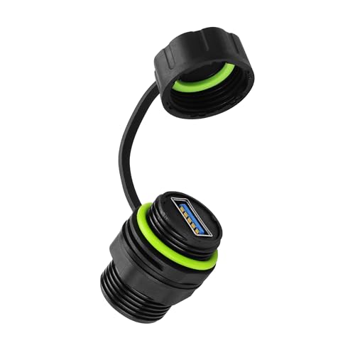 PNGKNYOCN USB wasserdichter Koppler mit Wasser/Staub Beweis Abdeckung, IP68 USB 3.0 Weiblich zu Weiblich Panel Mount wasserdichter Stecker, für Outdoor Datenübertragung/Laden PNGKNYOCN USB wasserdichter Koppler mit Wasser/Staub Beweis Abdeckung, IP68 USB 3.0 Weiblich zu Weiblich Panel Mount wasserdichter Stecker, für Outdoor Datenübertragung/Laden von PNGKNYOCN
