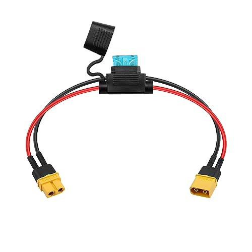 PNGKNYOCN XT60-Verlängerungskabel, 14 AWG XT60 Stecker auf Buchse Stromkabel mit 15A gesichertes für RC-Modelle, Drohnen und mehr(0,3 m) von PNGKNYOCN