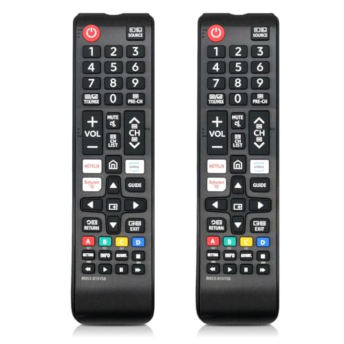 2 Stück Ersatz für Samsung Fernbedienung, Universal Fernbedienung Mit Netflix,Prime-Video Rakuten-TV Button Kompatibel mit alle Samsung LED QLED SUHD UHD HDR LCD Frame 4K Smart TVs 2 Stück Ersatz für Samsung Fernbedienung, Universal Fernbedienung Mit Netflix,Prime-Video Rakuten-TV Button Kompatibel mit alle Samsung LED QLED SUHD UHD HDR LCD Frame 4K Smart TVs von PNGOS