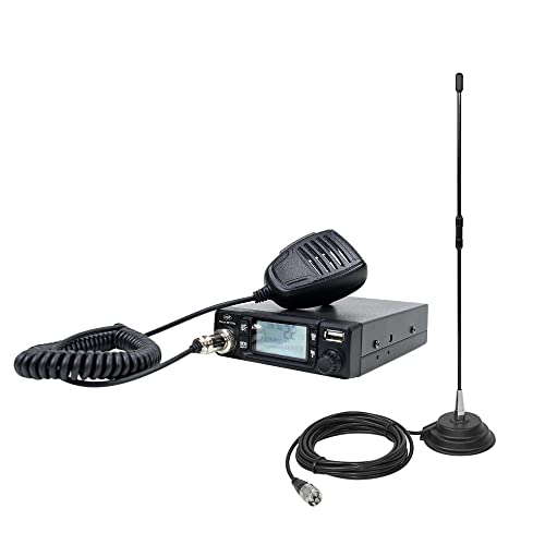CB-Funk PNI Escort HP 9700 USB und CB Antenne PNI Extra 40 mit Magnetfuß, 12V / 24V Netzteil, Zigarettenanzünderstecker inklusive von PNI