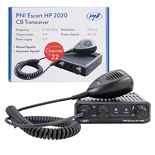CB Radiosender PNI Escort HP 2020 EIN einziger Kanal 22 Frequenz 27,225 MHz nur FM, ohne Rauschen, wahrscheinlich die leiseste Station. von PNI