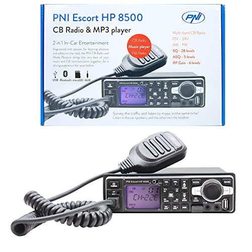 CB-Radiosender und MP3-Player PNI Escort HP 8500 ASQ inklusive Kopfhörer mit Mikrofon von PNI