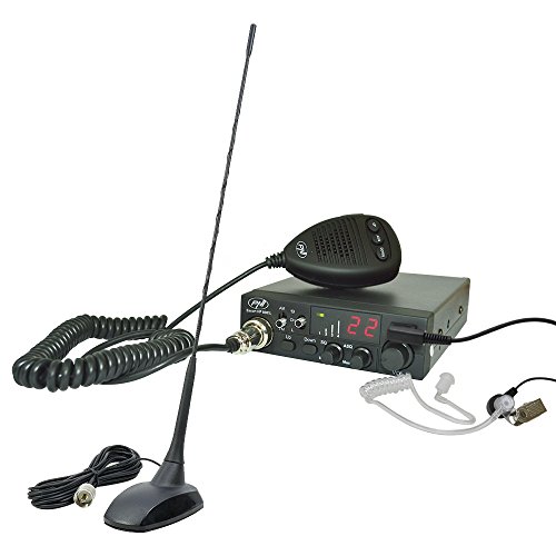 CB funkgerät PNI Escort HP 8001L ASQ + CB-Antenne PNI Extra 48, Zigarettenanzünderstecker und Kopfhörer HS81L im Lieferumfang enthalten von PNI