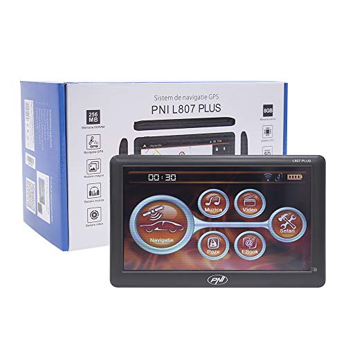 Navigationssystem GPS PNI L807 Plus 7-Zoll-Bildschirm, 800 MHz, 256 MB DDR, 8 GB interner Speicher, UKW-Sender Navigationssystem GPS PNI L807 Plus 7-Zoll-Bildschirm, 800 MHz, 256 MB DDR, 8 GB interner Speicher, UKW-Sender von PNI
