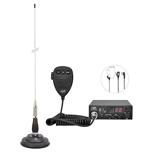 PNI CB-Funkkit CB Escort HP 8001L ASQ + CB-Antenne ML100, Zigarettenanzünderstecker und Kopfhörer HS81L im Lieferumfang enthalten von PNI