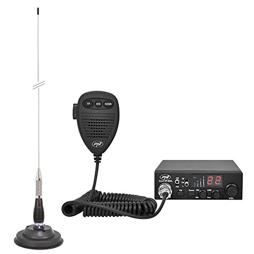 PNI CB funkgerät Kit CB Escort HP 8000L ASQ + CB-Antenne ML100, Zigarettenanzünder-Stecker im Lieferumfang enthalten von PNI