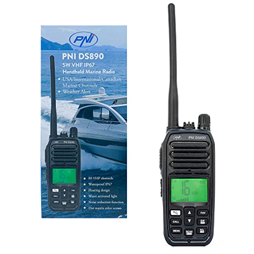 PNI DS890 tragbarer Seefunksender, 88 Kanäle, 10 Wetterkanäle, Einstellbarer Squelch, Roger Beep, Dual Watch, Scan, Call, NRC, 1800mAh Akku, IP67 PNI DS890 tragbarer Seefunksender, 88 Kanäle, 10 Wetterkanäle, Einstellbarer Squelch, Roger Beep, Dual Watch, Scan, Call, NRC, 1800mAh Akku, IP67 von PNI