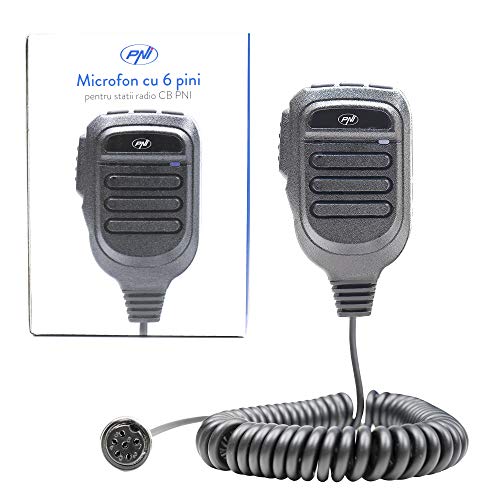PNI Ersatzmikrofon für CB Escort HP 9500, HP 8900, HP 8000L 6-poliger Radiosender von PNI