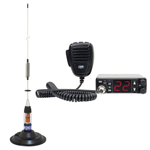 PNI Escort HP 5500 CB-Radiosender + PNI ML70 CB-Antenne, inklusive 145 mm Magnetfuß von PNI