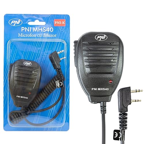 PNI MHS40 2-poliges Lautsprechermikrofon, kompatibel mit PMR-Radio, VHF/UHF von PNI