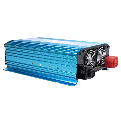 PNI SP1000W 12V auf 230V Reiner Sinus Volt kfz Spannungswandler Wechselrichter Konverter Pure Sine Wave Power Solar Inverter DC AC, 2 x Schuko-Steckdosen von PNI