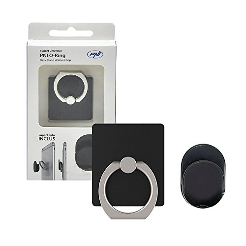 PNI Universal Finger Grip Ring O-Ring Schreibtisch Ständer und Smart Grip, schwarz 360 Grad drehbar für Tablet und Smartphone PNI Universal Finger Grip Ring O-Ring Schreibtisch Ständer und Smart Grip, schwarz 360 Grad drehbar für Tablet und Smartphone von PNI