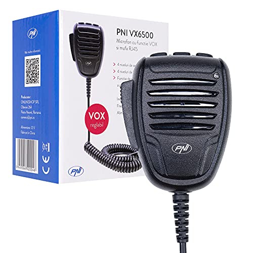 PNI VX6500 Mikrofon mit VOX-Funktion, mit RJ11-Buchse, für CB-Funk CB HP 6500 HP 7120 von PNI