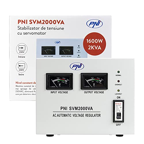 Spannungsregler PNI SVM2000VA Spannungsstabilisator mit Servomotor, 1600 W, 7,2 A, 230 V Ausgang, Spannungsregler Spannungsregler PNI SVM2000VA Spannungsstabilisator mit Servomotor, 1600 W, 7,2 A, 230 V Ausgang, Spannungsregler von PNI