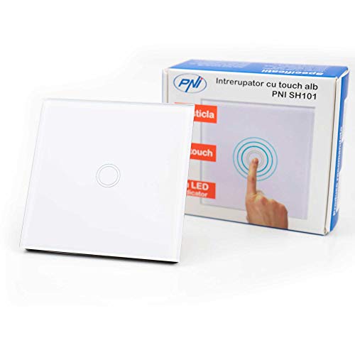 Touch-Schalter PNI SH101 Glas, weiß mit LED-Anzeige von PNI