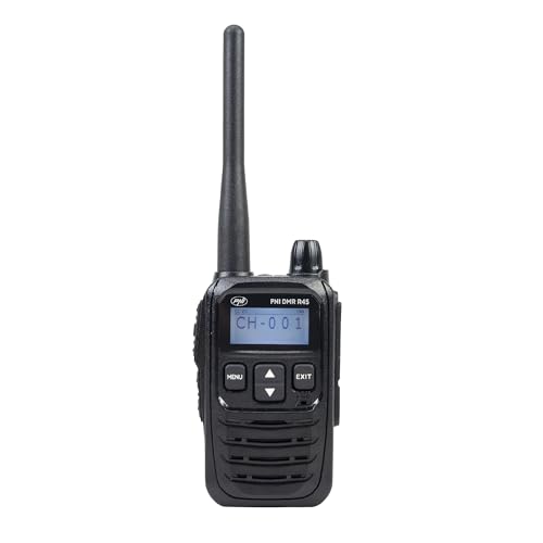 Tragbarer Radiosender PNI DMR R45, digital und analog, 446 MHz, 16 Digitale Kanäle und 99 analoge Kanäle, Sprachaufzeichnungsfunktion, Li-Ion-2000-mAh-Akku von PNI