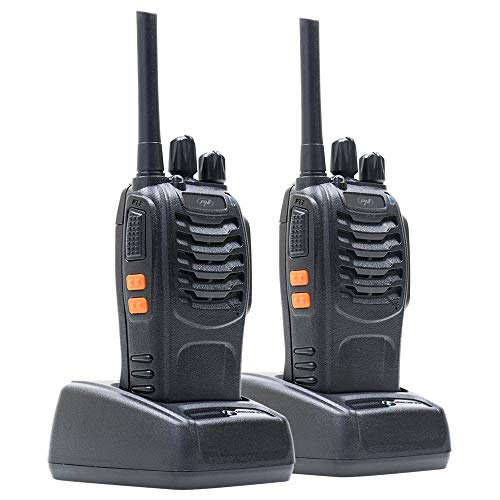 Tragbares Radio PNI PMR R40 PRO, eingestellt mit 2 Stück, 0,5 W, ASQ, TOT, Monitor, programmierbar, 1200-mAh-Akkus, Ladegeräte und Kopfhörer enthalten, VOX Function orange von PNI