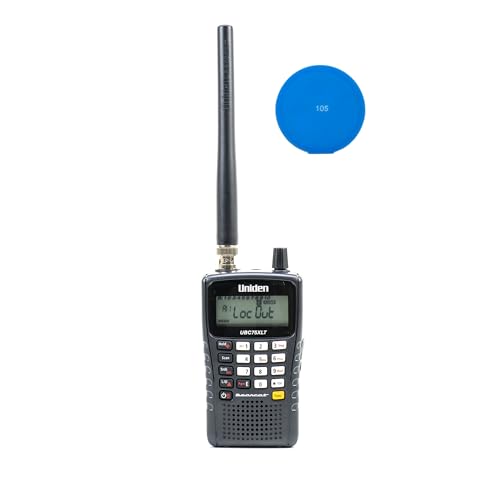 Uniden UBC75XLT Tragbares Scanner-Kit + Klebepad Blau als Geschenk von PNI