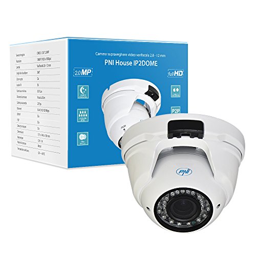 Videoüberwachung Kuppel-Kamera PNI House IP2DOME 2MP 1080P 2.8-12 mm, innen- und aussen, 360° Blickwinkel, 25 FPS, 36 IR LEDs, dediziert für Android/iOS-Anwendung von PNI