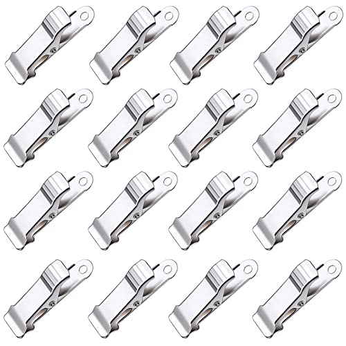 PNOOFR 16 Stück Binder Clips Edelstahl Wäscheklammern Mini Metallklammer für Tags Taschen, Geschäfte, Büro und Küche zu Hause (Silber) von PNOOFR